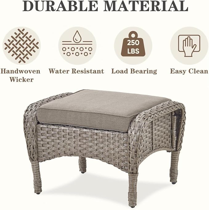 Belord 6 Pieces Wicker Patio Furniture Set