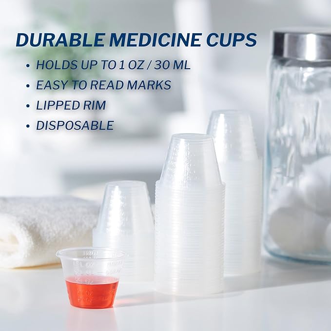 McKesson Medicine Cups, Small, Clear, Mixing, Resin, 1 oz, 30 mL, 5000 ct