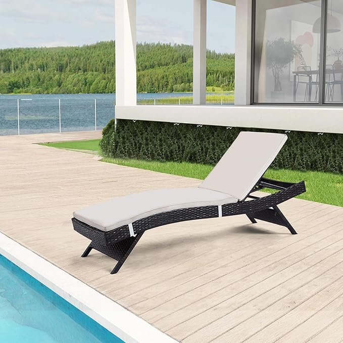 Outdoor Chaise Lounge Chairs Set of 1