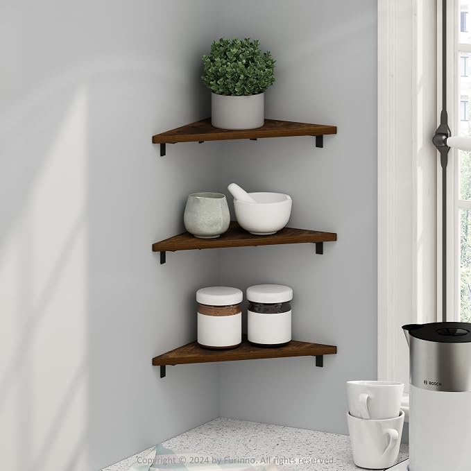 Furinno Rossi Triangle Floating Shelves