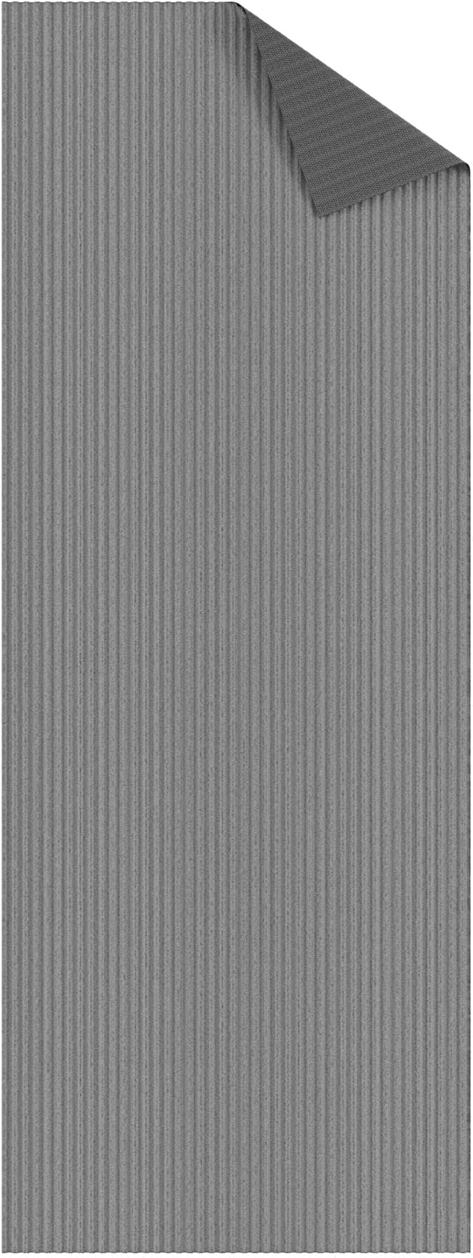Ottomanson 3'11" x 24' Hallway Runner with Scraper Pile - Extra Durable Non-Slip Rug Mat for Indoor & Outdoor Use - Ideal for Kitchen, Entryway & Garage - High-Traffic Carpet, Gray