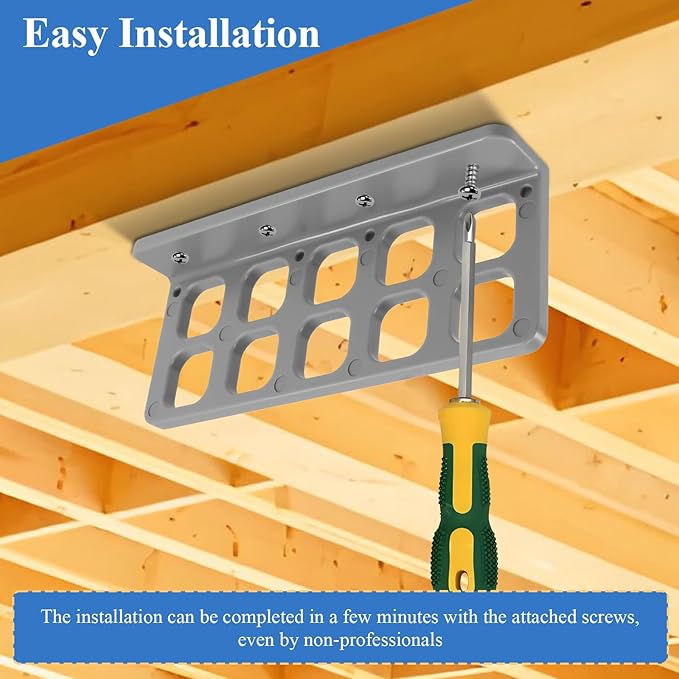 50 Pcs Cable Chase-Wire Bracket Fits NMB Electrical Cord Organized Management, Cable Support Wire Bracket Holder W/Screws, NM Cable Support Organizer, Electrical Wire Dispenser 10-Hole 1-Inch Diameter
