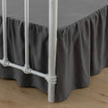 Bed Skirt Full Size Ruffled Bed Skirts with Split Corners, 12 Inch Drop Dust Ruffle Bed Skirt with Platform, Dark Grey, 12" Full