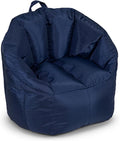Big Joe Milano Bean Bag Chair for Kids, Durable Easy-Clean Navy Smartmax