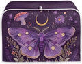 ZFRXIGN Butterfly Toaster Covers 4 Slice Wide Slot Dust Cover Case with Handle Bread Maker Cover Case Small Appliance Covers Toaster Bag Mushroom Moon Night Toaster Cover Purple