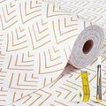 Shelf Liner for Kitchen Cabinets Non Adhesive Drawer Liner Gold Arrow Non-Slip Thickened Shelf Liner Paper Strong Easy to Clean for Tool Box Refrigerator with Knife and Tape Measure 12 inche x 20 feet