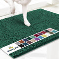 Muddy Mat® AS-SEEN-ON-TV Highly Absorbent Microfiber Door Mat and Pet Rug, Non Slip Thick Washable Area and Bath Mat Soft Chenille for Kitchen Bedroom Indoor and Outdoor - Dark Green 24" x 72"