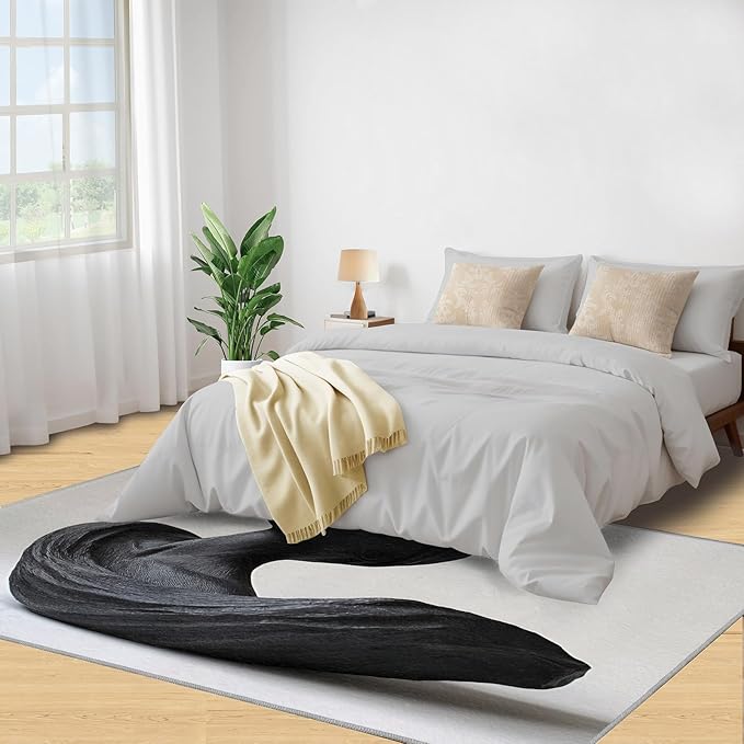 4x6 Sculpture Art Cafe Rug - 3D Portrait Rugs for Bedroom Aesthetic, Female Bust Soft Comfortable Non-Slip for Offie Bedroom Study Boy Girl Room Hotel Dorm