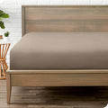 Bare Home Fitted Bottom Sheet Twin Size - Premium 1800 Microfiber - Ultra-Soft Hotel Luxury - Deep Pocket - Durable and Long Lasting (Twin, Taupe)