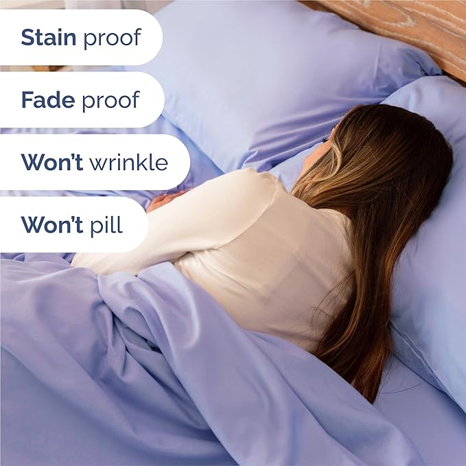 King Size 4 Piece Sheet Set - Comfy Breathable & Cooling Bed Sheets Set - Hotel Luxury Bedding for Women, Men, Kids, Teens, Boys & Girls - Deep Pockets, Ultra-Soft, Wrinkle Free - Oeko-Tex - Lavender