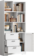 IRONCK Bookshelf, 70.9 Inch Tall Bookcase, 3-Tier Bookshelves