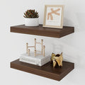 Acovy 16 Inch Floating Shelves, 9.3" Deep Floating Shelf Wall Mounted, Rustic