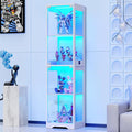BROTTAR Glass Display Cabinet, 4-Tier Curio Cabinets