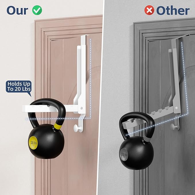 4 Pack Over The Door Hanger Foldable Over The Door Hooks，Rust-Resistant Overdoor Hanger Hook for Laundry (Clothes Drying Rack)&Bathroom (Towel Rack) Small Portable,White