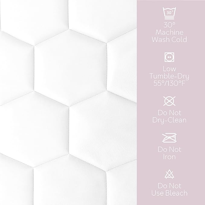 Hearth & Harbor 12 Pack Queen Size Quilted Fitted Mattress Pad Cover, 100% Waterproof Mattress Protectors, Deep Pocket Fitted Mattress Cover 8" - 21" (60" x 80", White)