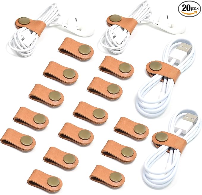 CAILLU Cord Organizer,Cord Keeper,Cable Organizer USB Holder,Cable Management,Cable Straps,Earbud case,wrap Headset Winder,Phone Earphone Clips Ties Stocking Stuffers for Men Gifts