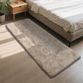 Soft Runner Rugs for Bedroom, Beige 2x6 Area Rugs Fluffy Rug Shaggy Area Rug Carpet, Bedside Rug for Living Room Bedroom Kids Room Home Decor