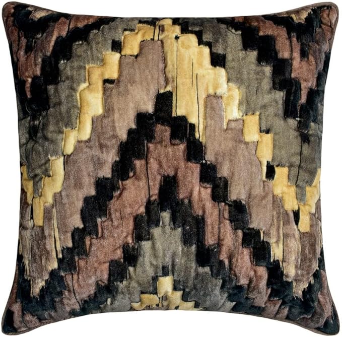 The HomeCentric King/Queen/Twin Beige Decorative Full 68"x18" Bed Runner Without Pillow Cover, Abstract, Chevron, Quilted Bed Scarf on Suede Velvet Fabric - Paramount