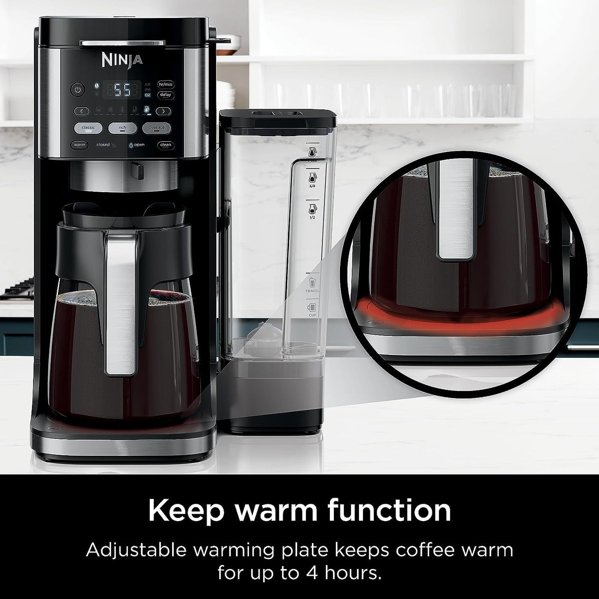 Ninja (Refurbished) Drip Coffee Maker | DualBrew Pro Hot & Iced Coffee | Compatible with K-Cup Pods | 3 Brew Styles (Classic, Rich, & Iced) | 60oz Removable Reservoir & Dishwasher Safe | (Renewed)