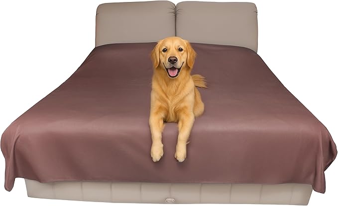 SILLY LEGACY Thin Reversible Waterproof Protective Cover or Liner for Bed or Couch (Twin Size, 90 x 55 inch), for Dogs and Cats, Babies; Incontinence, Dirt, Drool
