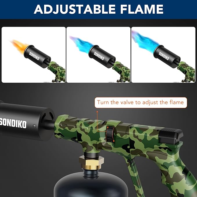 Sondiko Propane Torch Head, Powerful Torch Gun for BBQ, Charcoal Starter