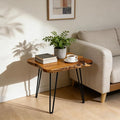 Live Edge Side Table, Solid Wood End Table