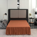 Terracotta Bed Skirt Full Size Ruffled Bed Skirt with Split Corners, Full Bed Skirt 18 Inch Drop, Full Size Bed Skirt Terracotta for Ruffled Bed Skirt with Split Corners, Bed Skirts Full Size