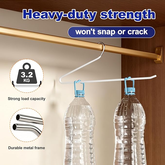 30 Pack Open Ended Metal Pant Hangers, Space Saving Non Slip Clothes Hangers for Pants Jeans Suit Trousers, Heavy Duty Closet Organizer Storage Rack for Men Women（Stainless Steel）