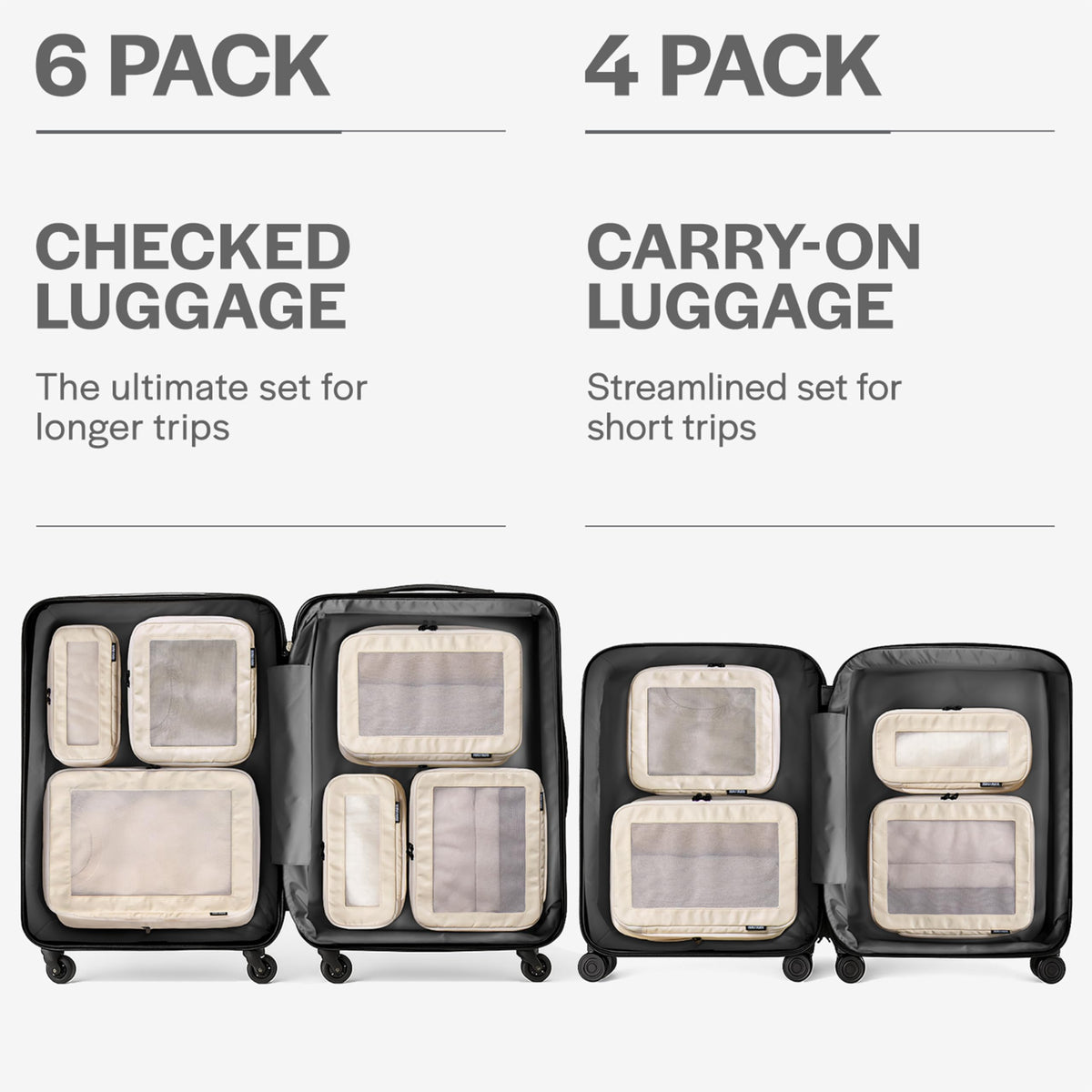 Aerotrunk Compression Packing Cubes for Travel, 4-Pack, Teal