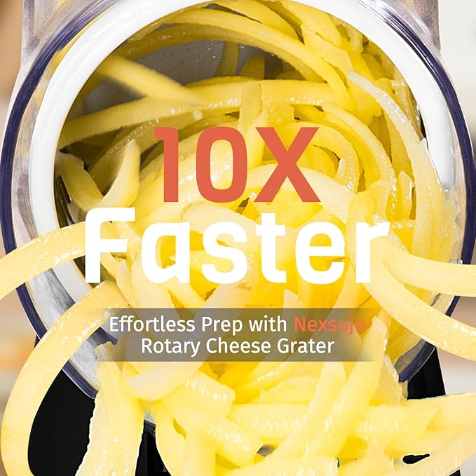 Nexsujo Black Hand Crank Rotary Cheese Grater