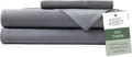 Hotel Sheets Direct 3 Piece Bed Sheet Set Twin Size, 100% Viscose Derived from Bamboo Sheets Set with 1 Pillowcase, Cooling & Breathable Luxury Bedding, Moisture-Wicking & Silky Soft, Dark Gray