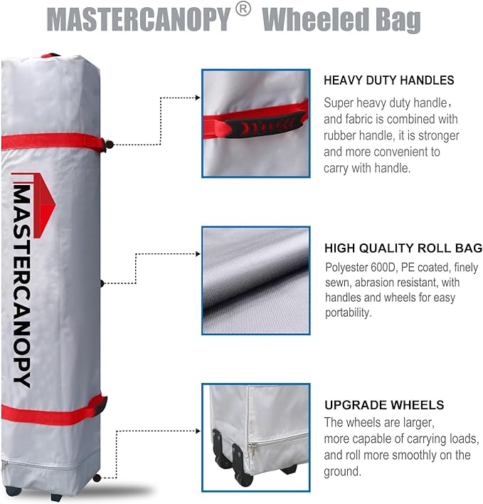 MASTERCANOPY Durable Pop-up Canopy Tent with Roller Bag (10x10, Yellow)