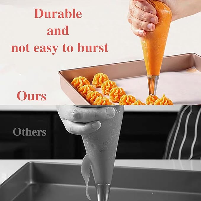 24Inch Disposable Piping Bags, 200PCS Icing Bags for Cake Decorating
