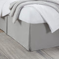 Nestl Silver Full XL Bed Skirt - Full XL Size Bed Skirt 14 Inch Drop - Brushed Microfiber Bed Skirts - Hotel Quality Pleated Bed Skirt - Shrinkage & Fade Resistant