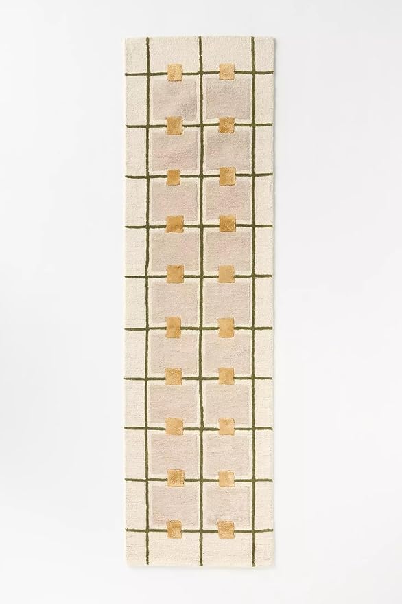 Greer Hand-Tufted Wool Rug - Elegant Taupe and Olive Geometric Pattern for Sophisticated Home Decor (9x12 Ft)
