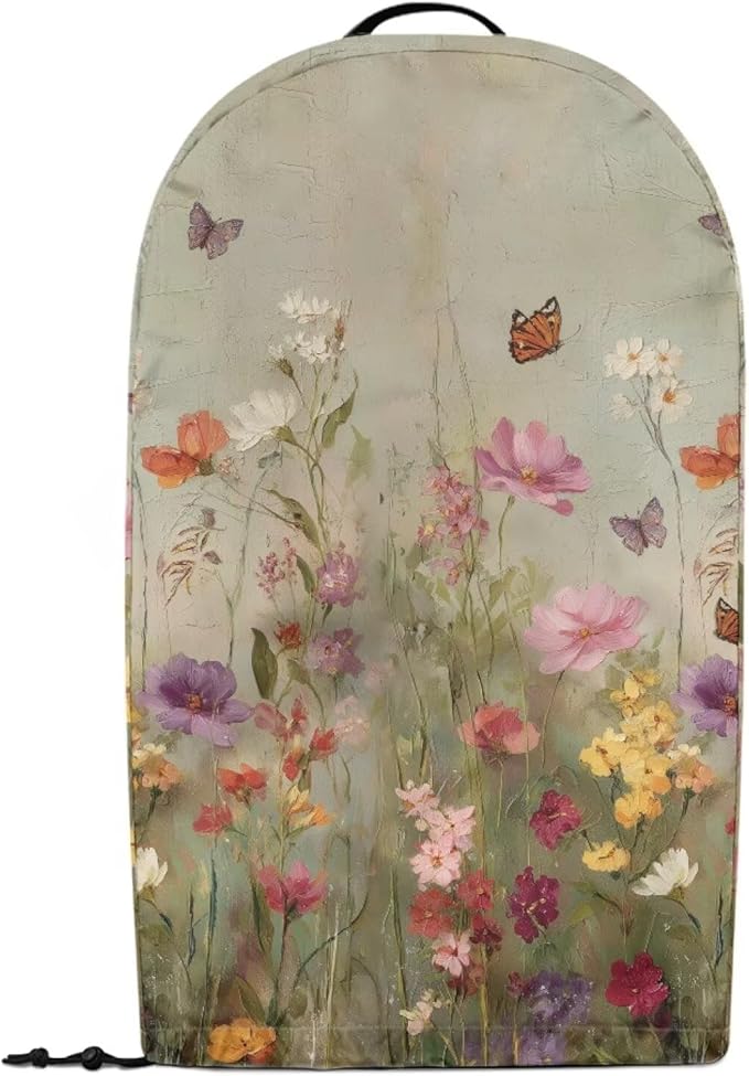 Wildflower Butterfly Blender Cover Dust Proof Small Appliance Cover Foldable Dust Cover Kitchen Decorations for Blender Food Processor Juicer