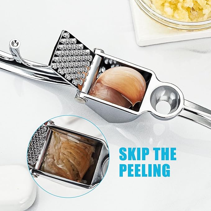 COKORA Garlic Press, Premium Metal Garlic Crusher & Mincer Tool, Zinc Alloy