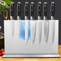 Magnetic Knife Block Stand Without Knives 16 Inch Silver Stainless Steel Double Sided Home Kitchen Organizer Storage Knife Holder Board for Counter Top with Strong Magnets
