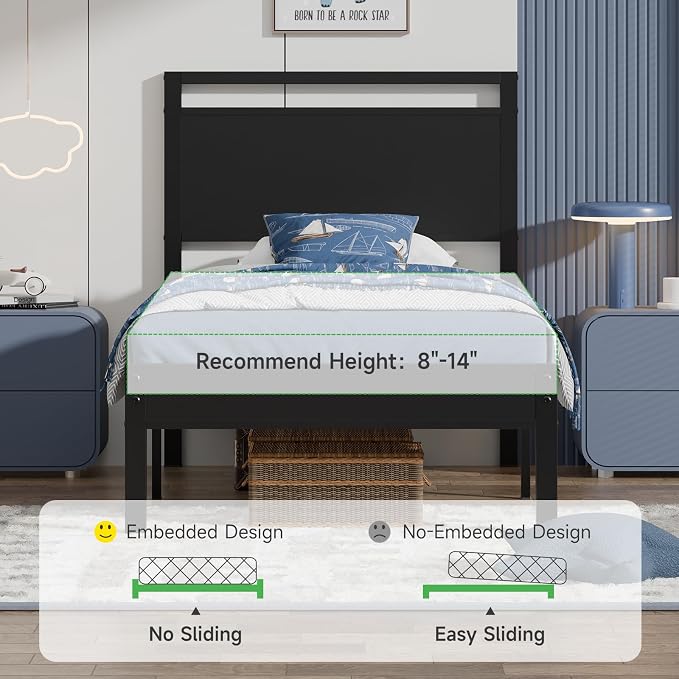 Z-hom Twin Metal Bed Frame