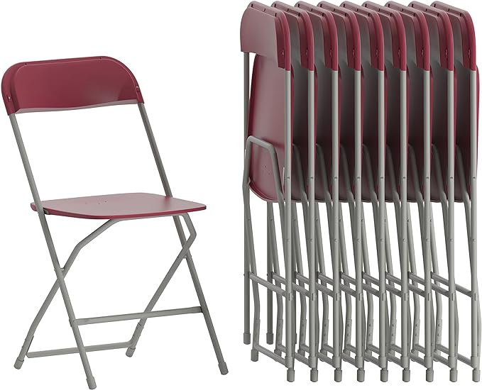 Hercules Series Plastic Folding Chair Red