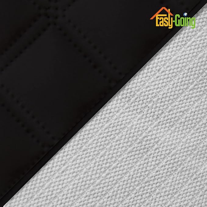 Easy-Going Sofa Slipcover Waterproof Sofa Cover Couch Cover for 4 Cushion Couch with Elastic Straps Washable Non-Slip Furniture Protector Cover for Pets, Dogs, Cat (XX-Large, Black)
