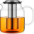 Aquach 68oz Glass Teapot with Infuser, Stovetop Safe Borosilicate Tea Pot