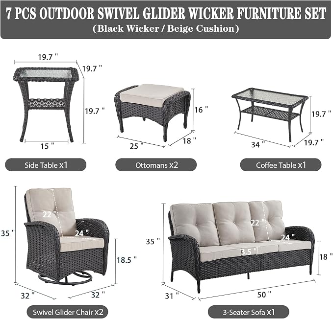 Belord Wicker Outdoor Furniture Set