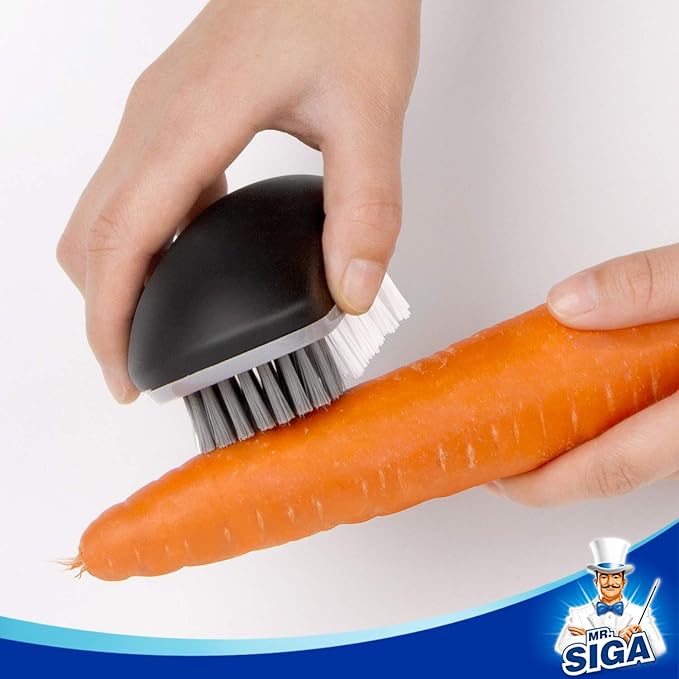 MR.SIGA Fruit and Vegetable Cleaning Brush with Non Slip Comfortable Grip