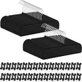 30 Pack Velvet Pants Hangers Non Slip, Black Flocked Trouser Hangers with Swivel Hook, Space Saving Slim Clothes Hanger for Closet, Jeans, Shirts and Dresses