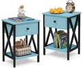 VECELO Nightstands Set of 2, Modern Bedside End Tables, Night Stands