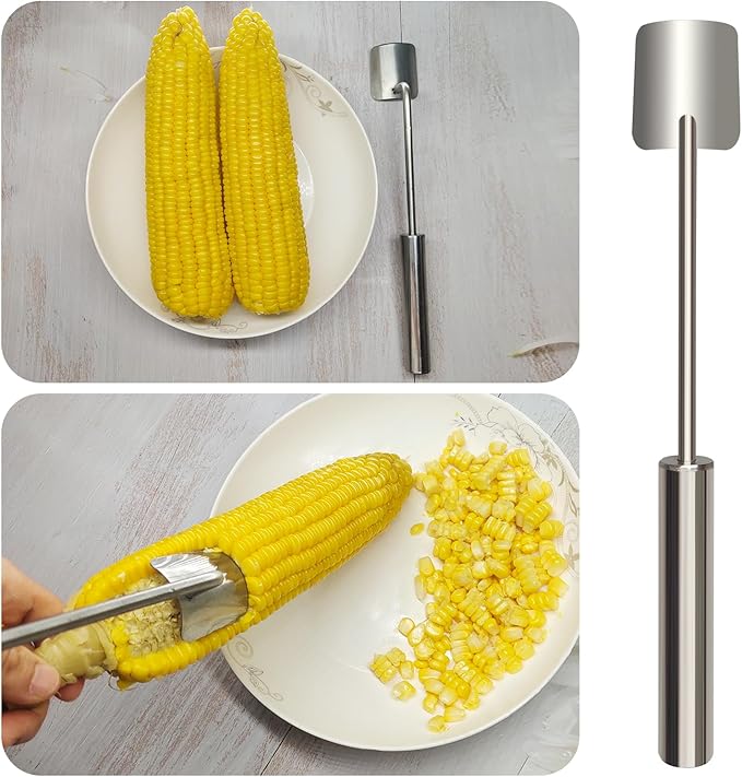 Corn stripper/kernel remover, suitable for Christmas, home kitchens, restaurant chefs, and outdoor picnic enthusiasts. Fast and safe. (Pack of 2)