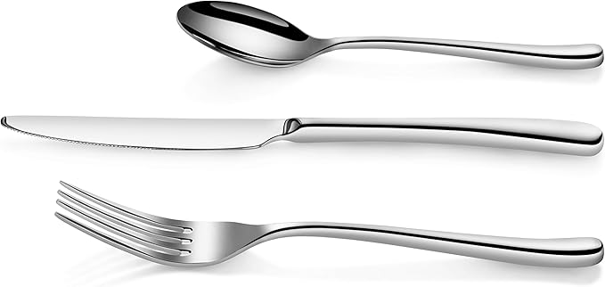 Artaste Rain II Forged 18/10 Stainless Steel Flatware 36-Piece Set Service for 12 Silver