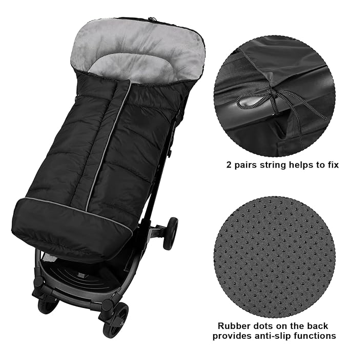 Yoofoss Winter Stroller Cover - Universal Toddler Footmuff, Water Resistant Coral Baby Stroller Bunting Sleeping Bag
