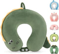 Niuniu Daddy Crocodile Kids Neck Pillow for Traveling, 100% Memory Foam Travel Pillow, Airplane Travel, Road Trip Essentials for Children Neck Support, Stop Head from Falling Forward to Sleep